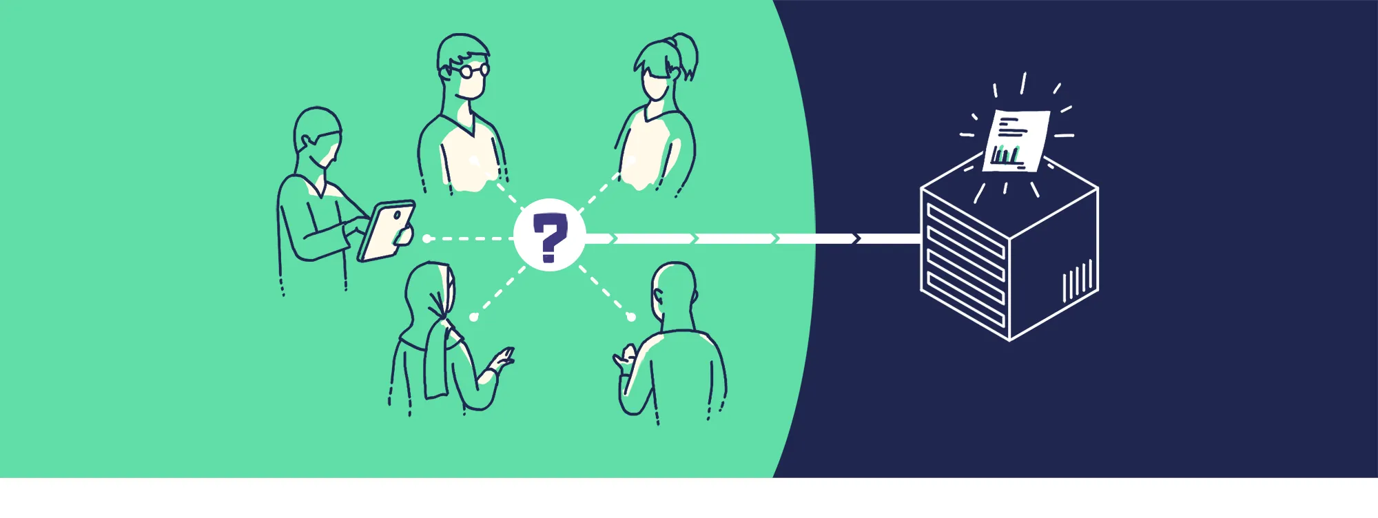 Voraussetzungen für Data Empowerment - Editorial Illustration