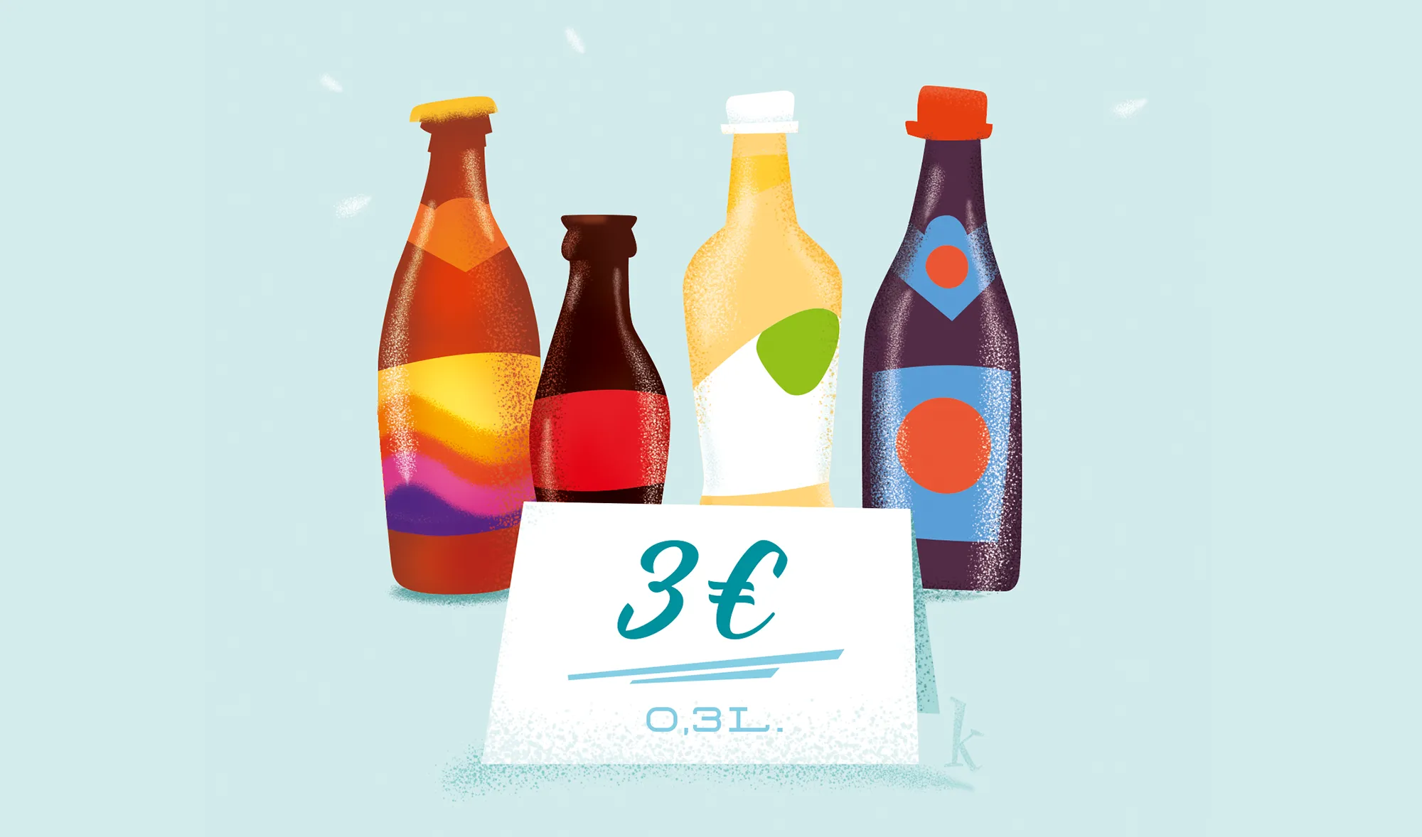 Getränke - Retro Illustration