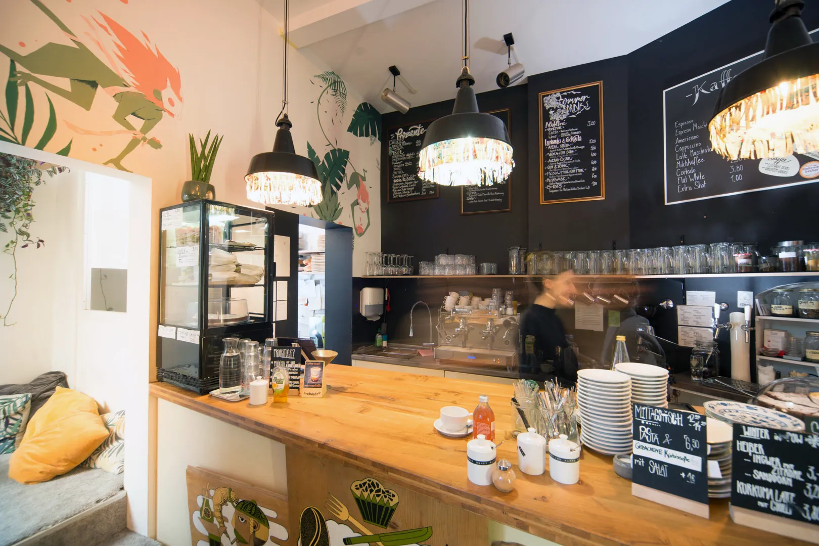 Wallart für den Café Pow (Belfortstraße, Freiburg)